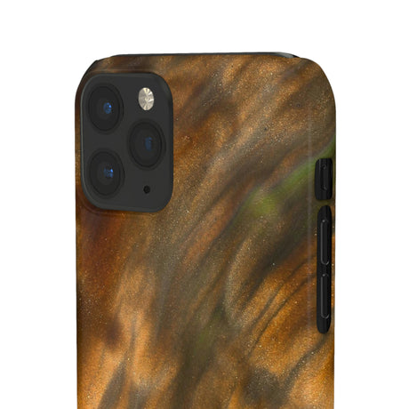 Gold Sand Ink Art iPhone Case (Slim) Phone Case