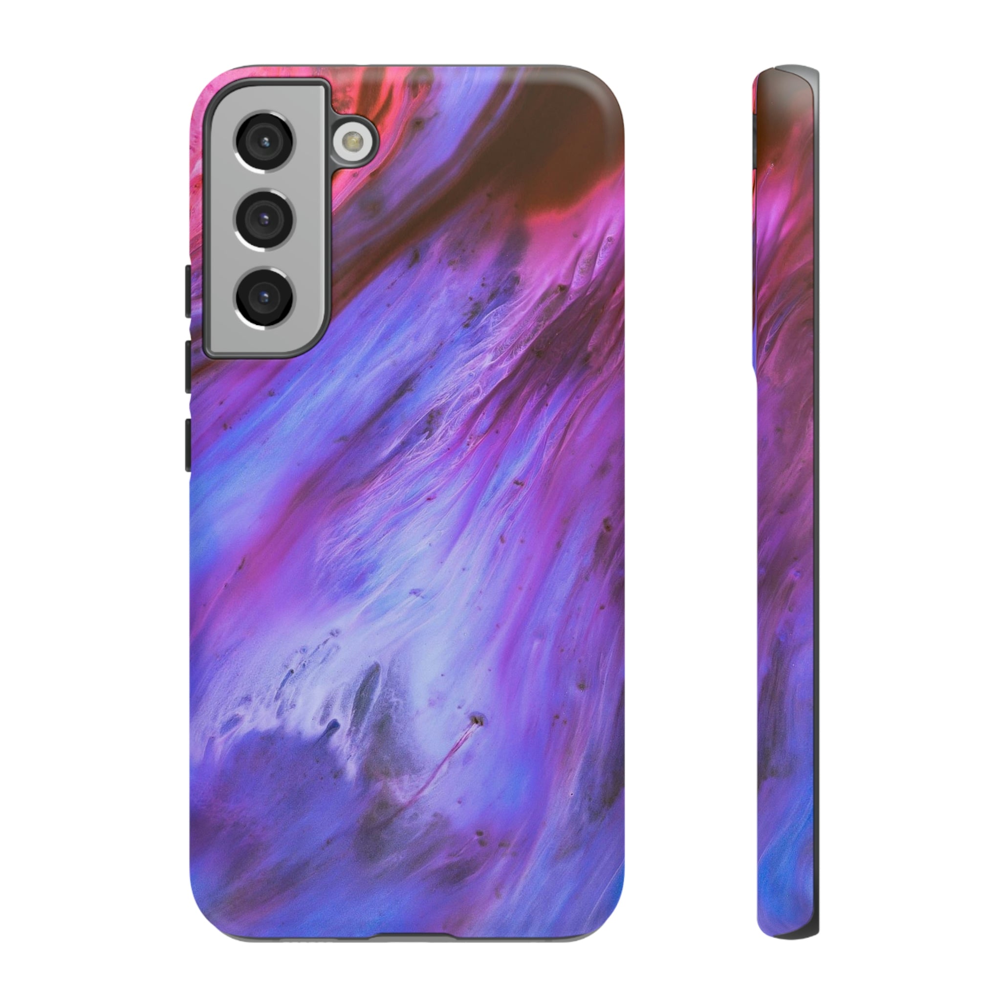 Purple Cosmos Ink Art Android Case (Protective) Samsung Galaxy S22 Plus Matte Phone Case