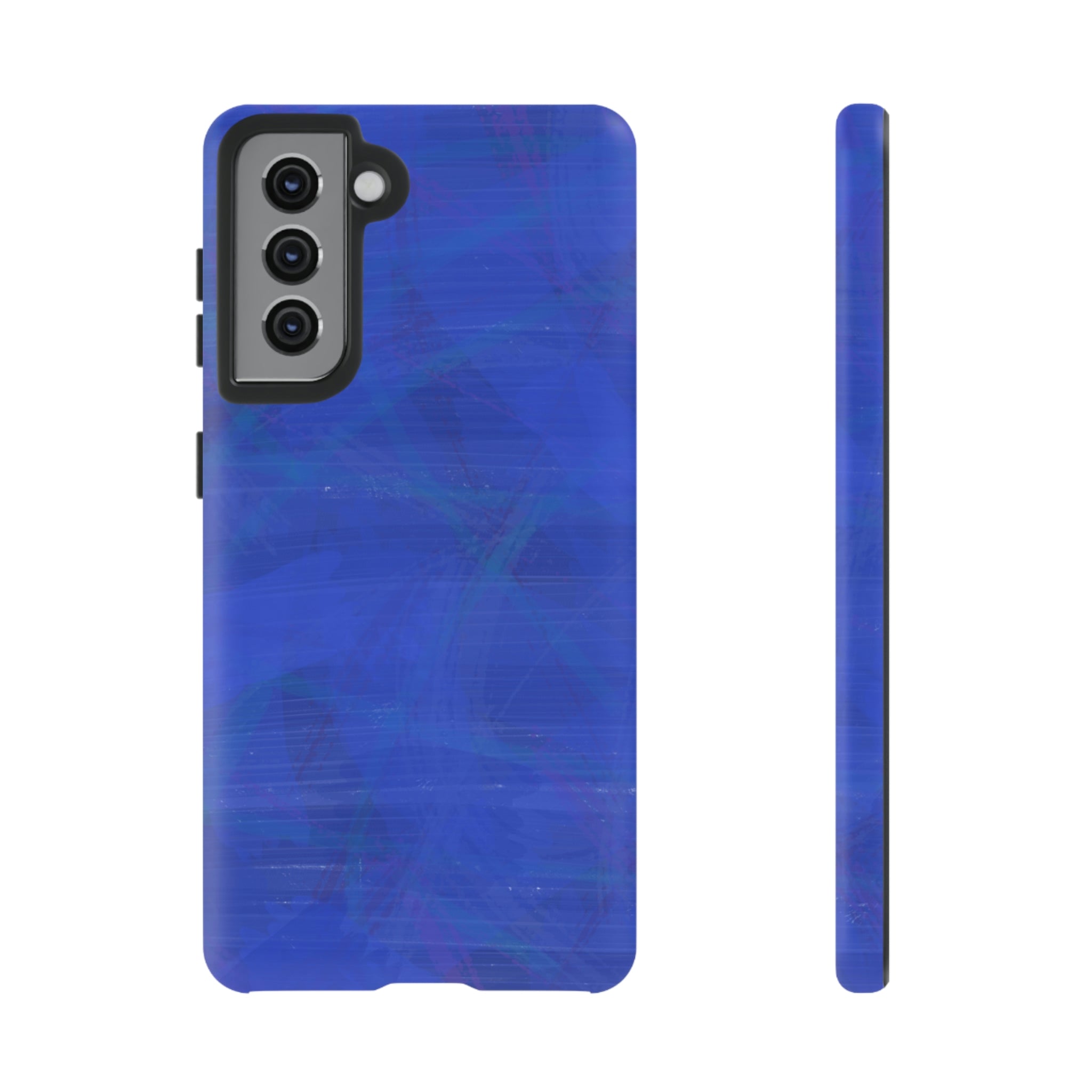 Abstract Blue Android Case (Protective) Samsung Galaxy S21 Matte Phone Case