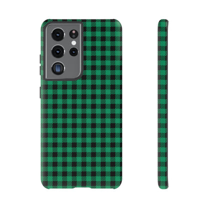 Green Flannel Android Case (Protective) Samsung Galaxy S21 Ultra Matte Phone Case