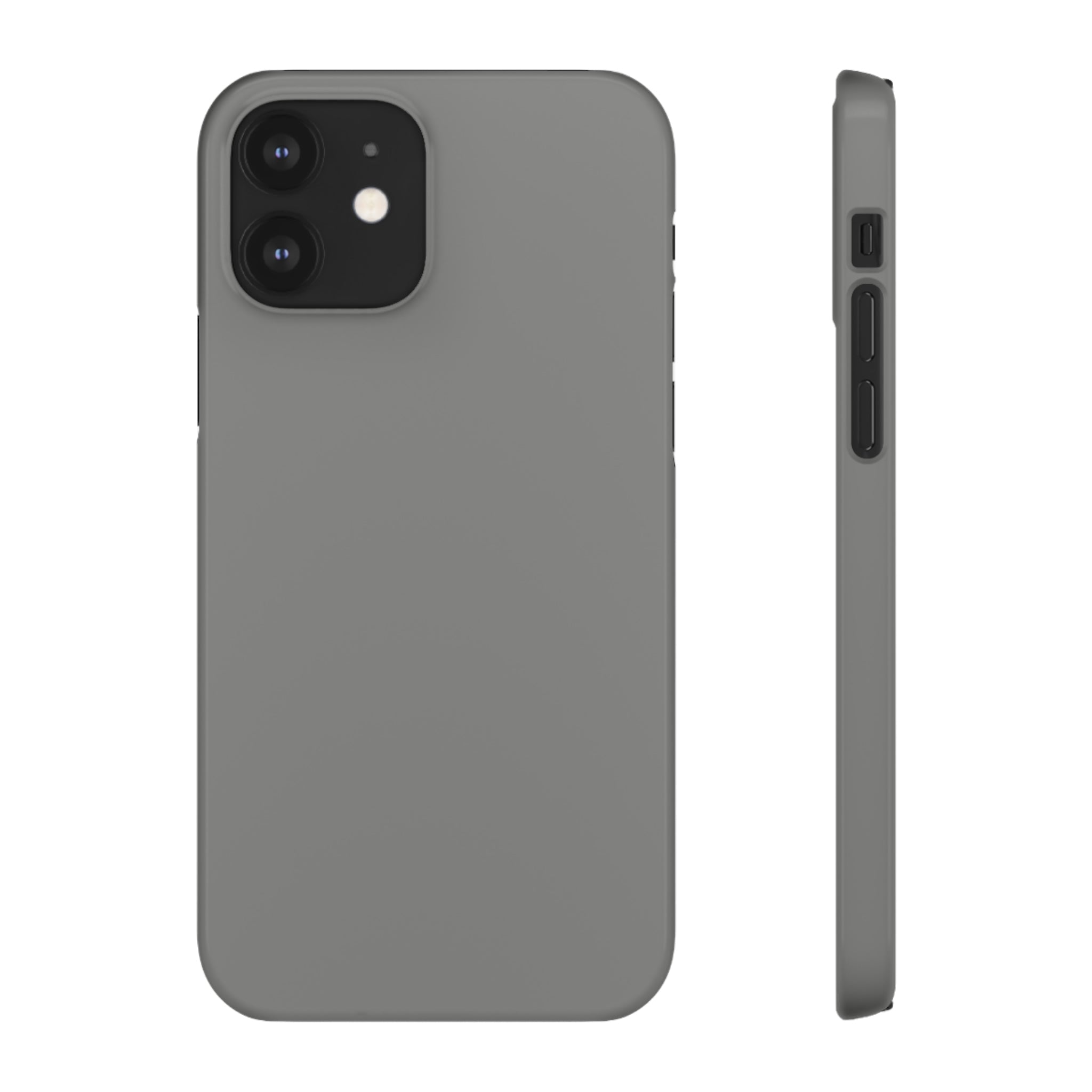 Battleship Gray iPhone Case (Slim) iPhone 12 Glossy Phone Case