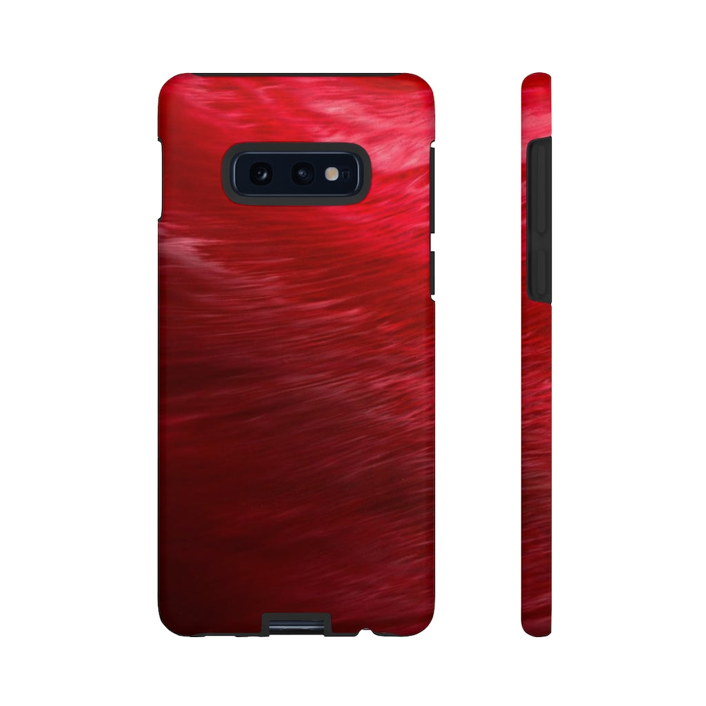 Red Feather Ink Art Android Case (Protective) Samsung Galaxy S10E Matte Phone Case