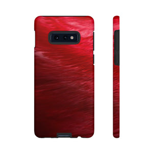 Red Feather Ink Art Android Case (Protective) Samsung Galaxy S10E Matte Phone Case