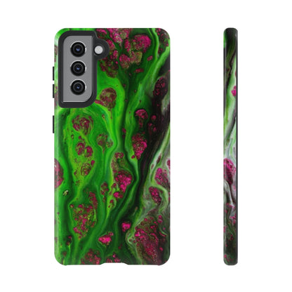 Toxic Green Ink Art Android Case (Protective) Samsung Galaxy S21 Glossy Phone Case