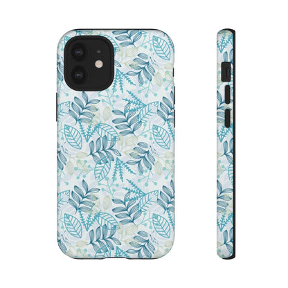 Blue leaf iPhone Case (Protective) iPhone 12 Mini Matte Phone Case