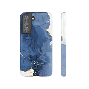 Classic Blue Watercolor Android Case (Protective) Samsung Galaxy S21 FE Glossy Phone Case