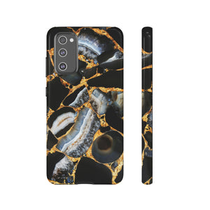 Dark Agate Marble Android Case (Protective) Samsung Galaxy S20 FE Glossy Phone Case