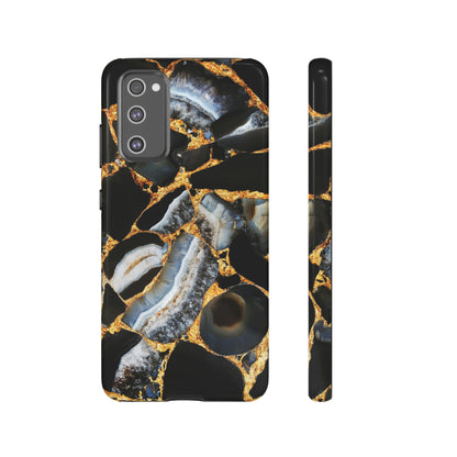 Dark Agate Marble Android Case (Protective) Samsung Galaxy S20 FE Glossy Phone Case