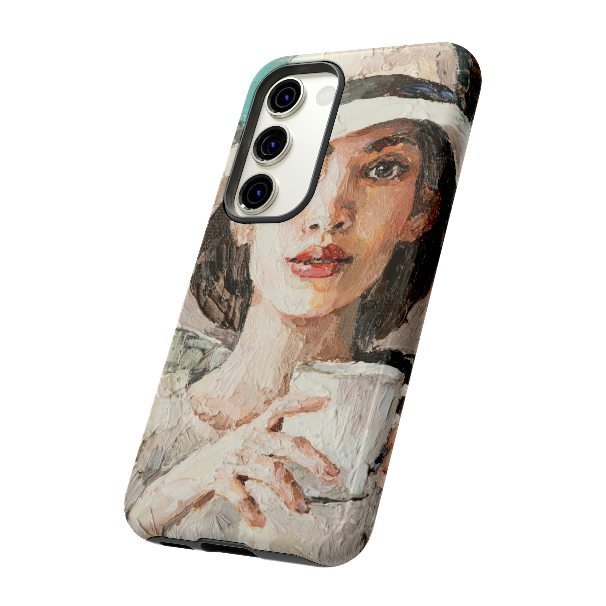 Lady White Hat Android Case (Protective) Phone Case