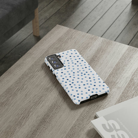 Blue Dots Pattern Android Case (Protective) Phone Case