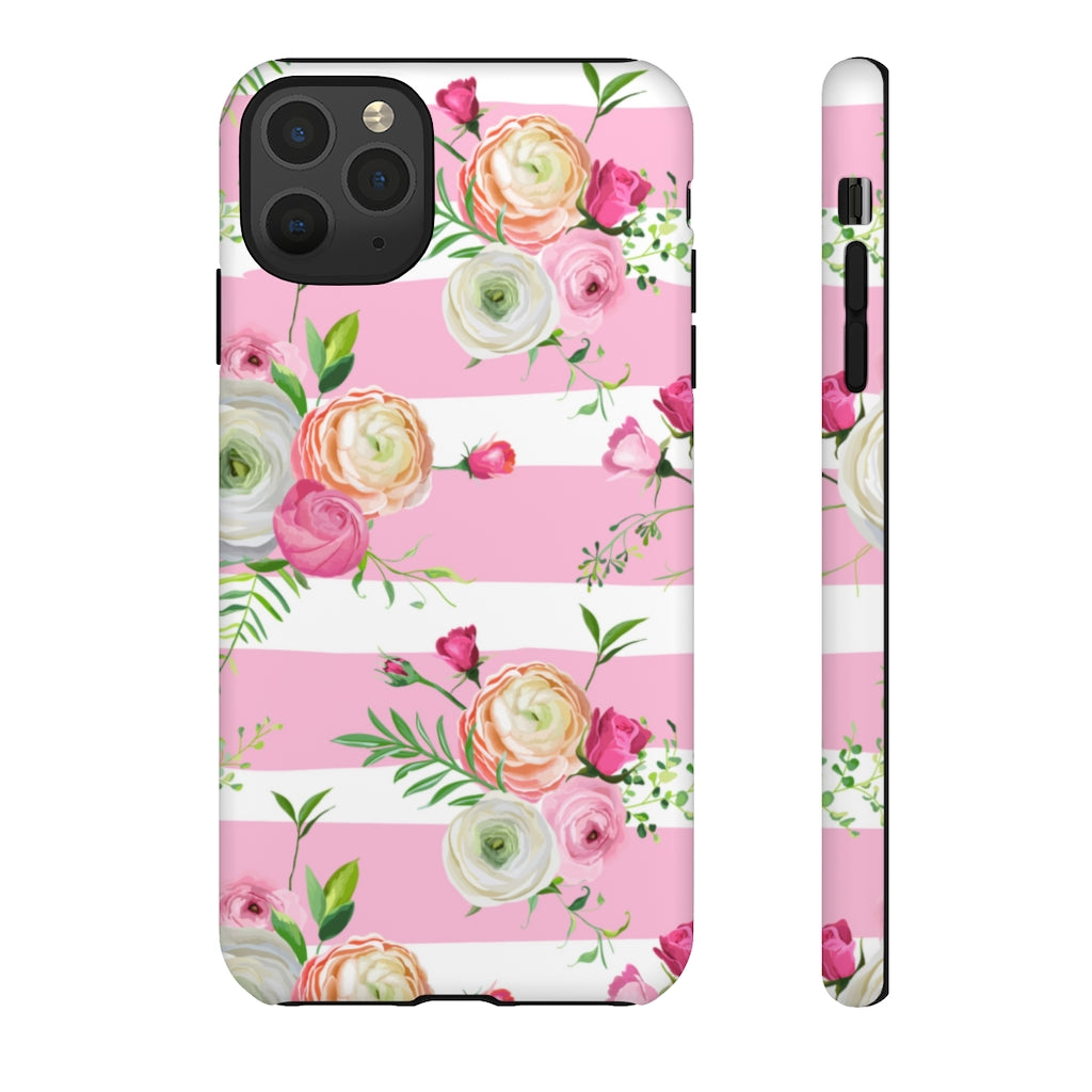 Pink Roses and Ranunculus Flowers iPhone Case (Protective) iPhone 11 Pro Max Matte Phone Case