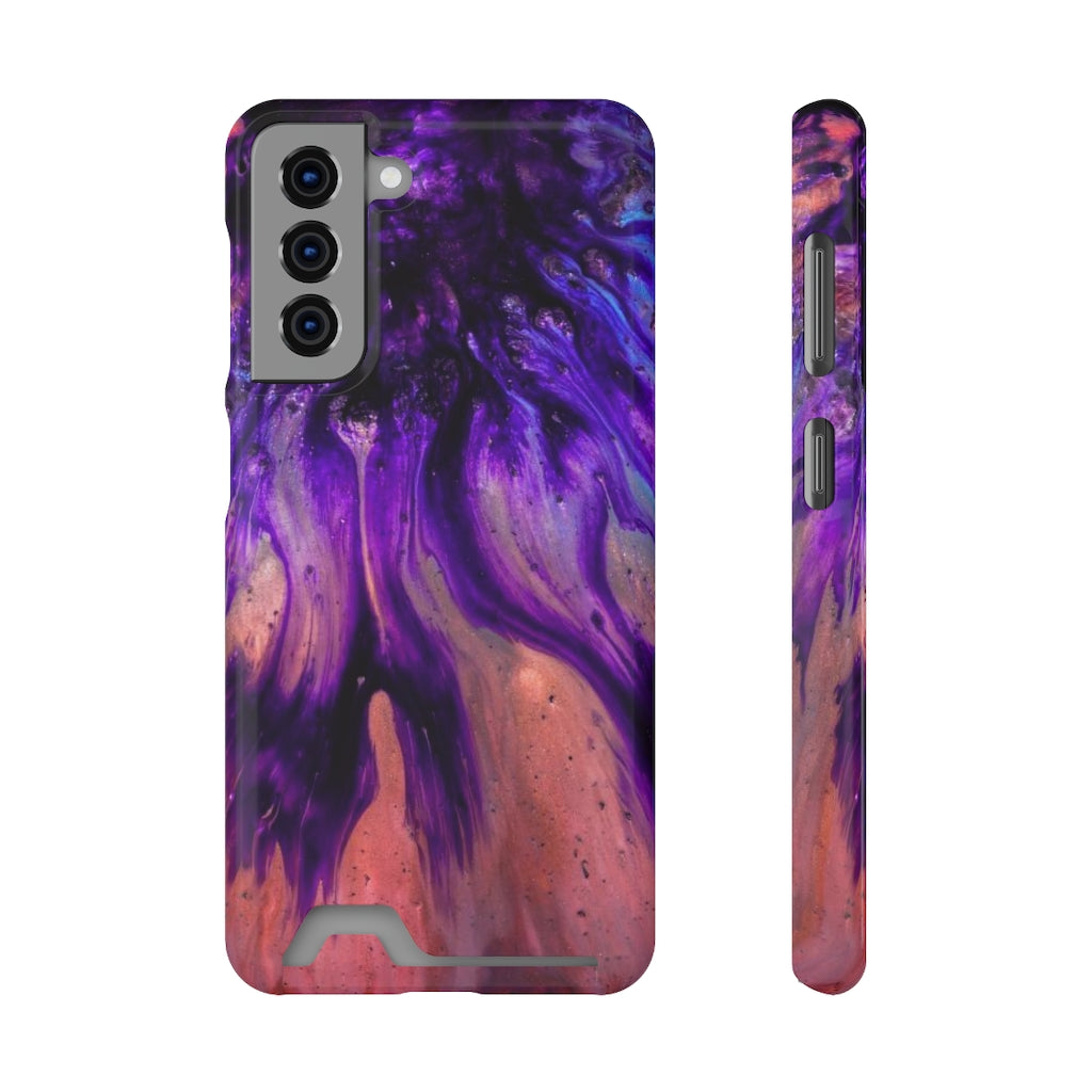 Purple Flow Ink Art Android Case (Card) Samsung Galaxy S21 Glossy With gift packaging Phone Case