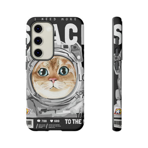 Space Cute Cat Android Case (Protective) Samsung Galaxy S23 Matte Phone Case