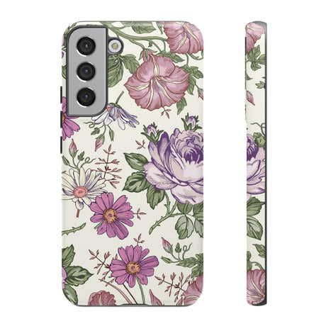 Pastel Vintage Flower Samsung Case (Protective) Samsung Galaxy S22 Plus Glossy Phone Case