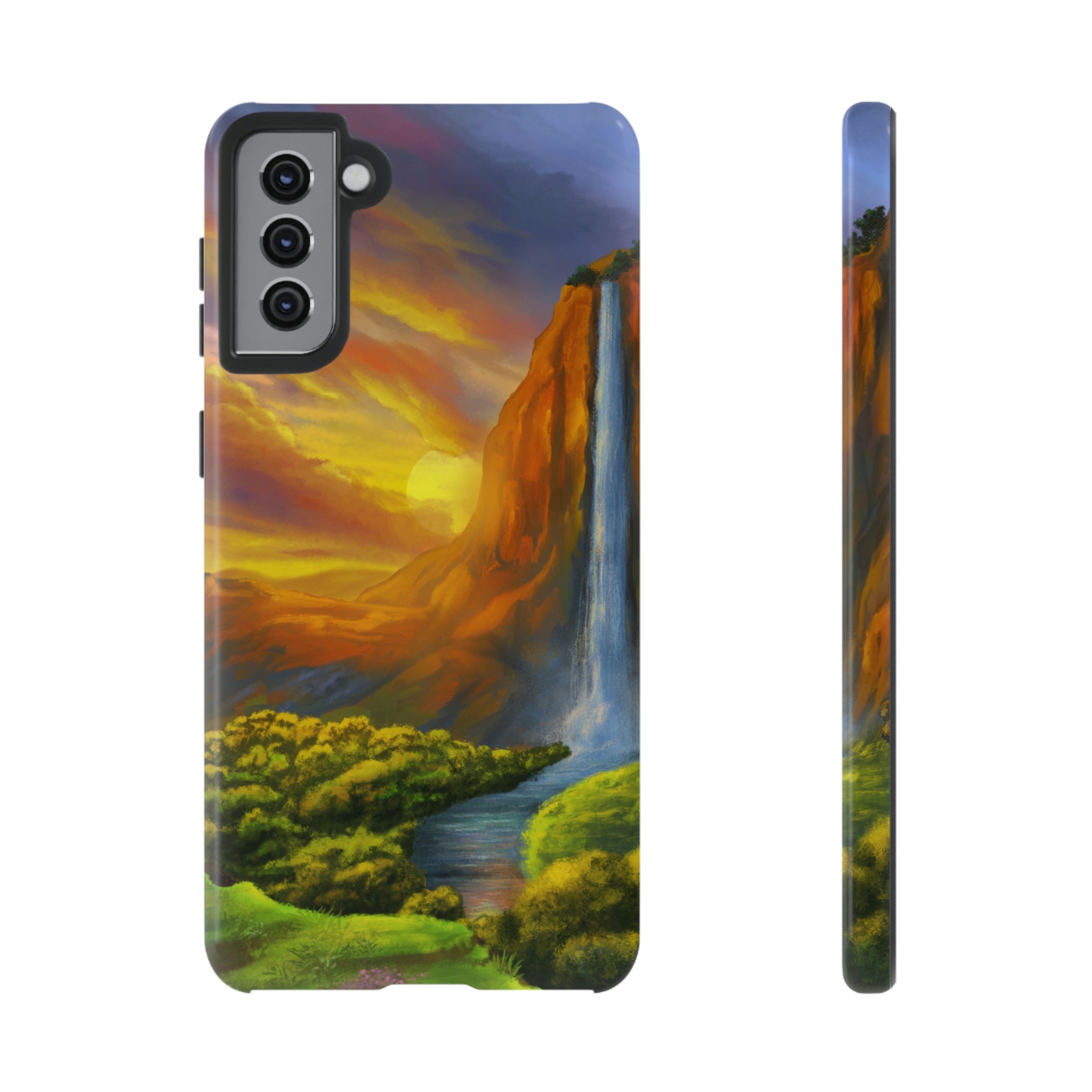 Fantasy Waterfall Android Case (Protective) Samsung Galaxy S21 Plus Glossy Phone Case