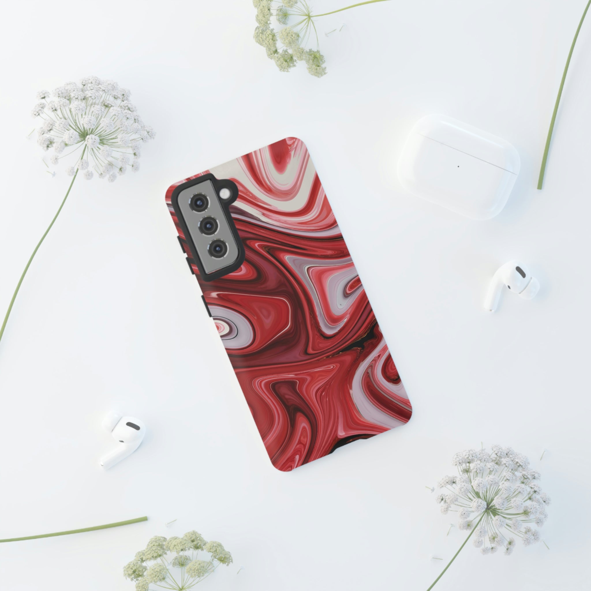 Red White Liquid Android Case (Protective) Phone Case