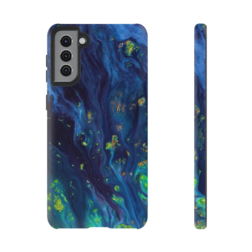 Green Opal Ink Art Android Case (Protective) Samsung Galaxy S21 Plus Matte Phone Case