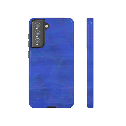 Abstract Blue Android Case (Protective) Samsung Galaxy S21 FE Glossy Phone Case