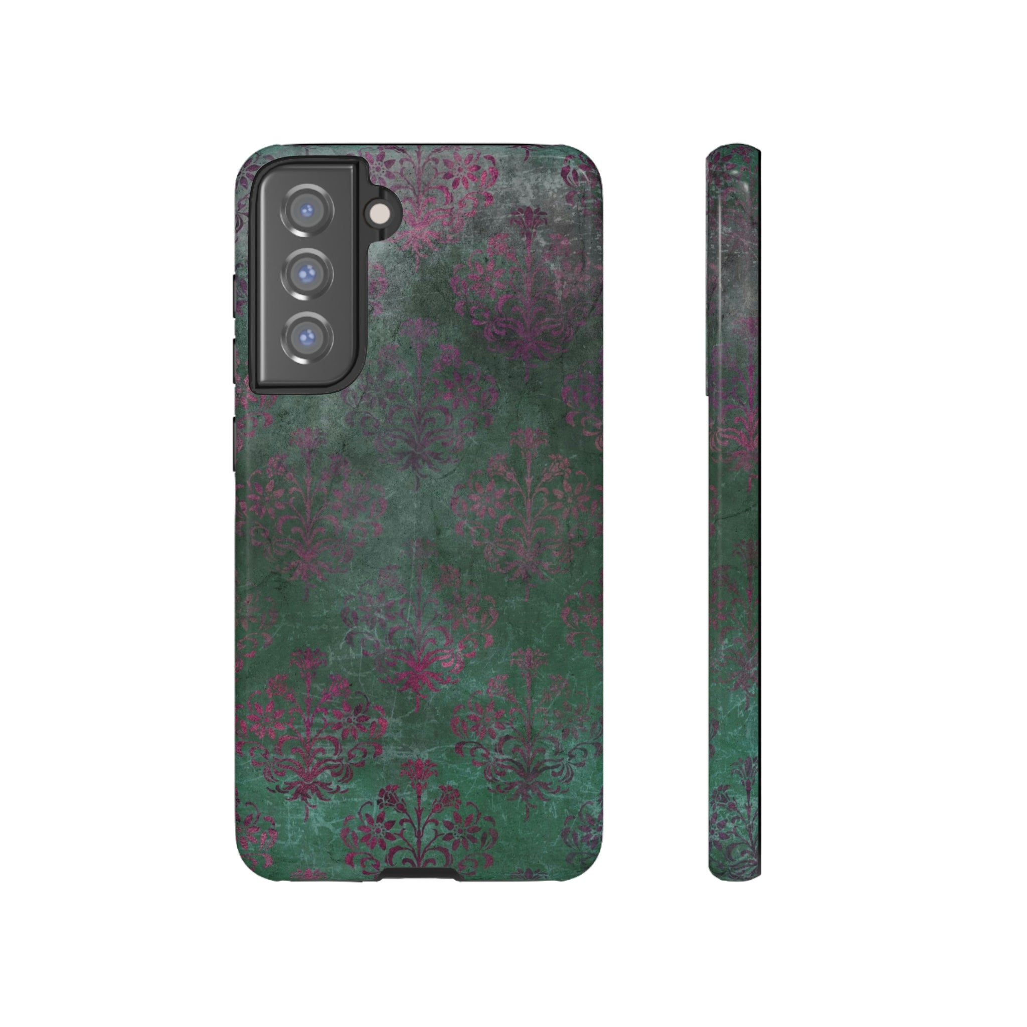 Damask Gothic Flower Samsung Case (Protective) Samsung Galaxy S21 FE Glossy Phone Case