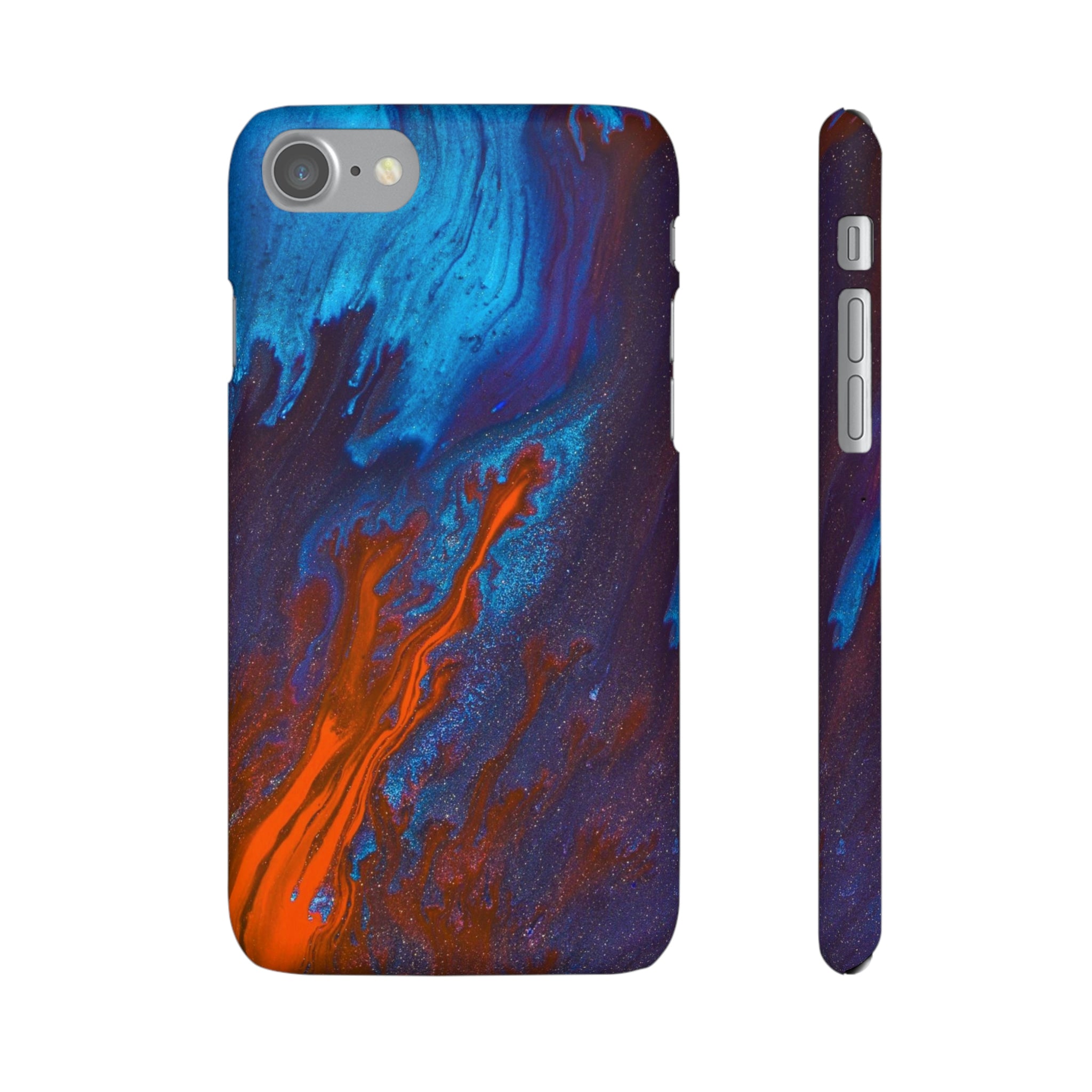 Orange Flame Ink Art iPhone Case (Slim) iPhone 7 Matte Phone Case