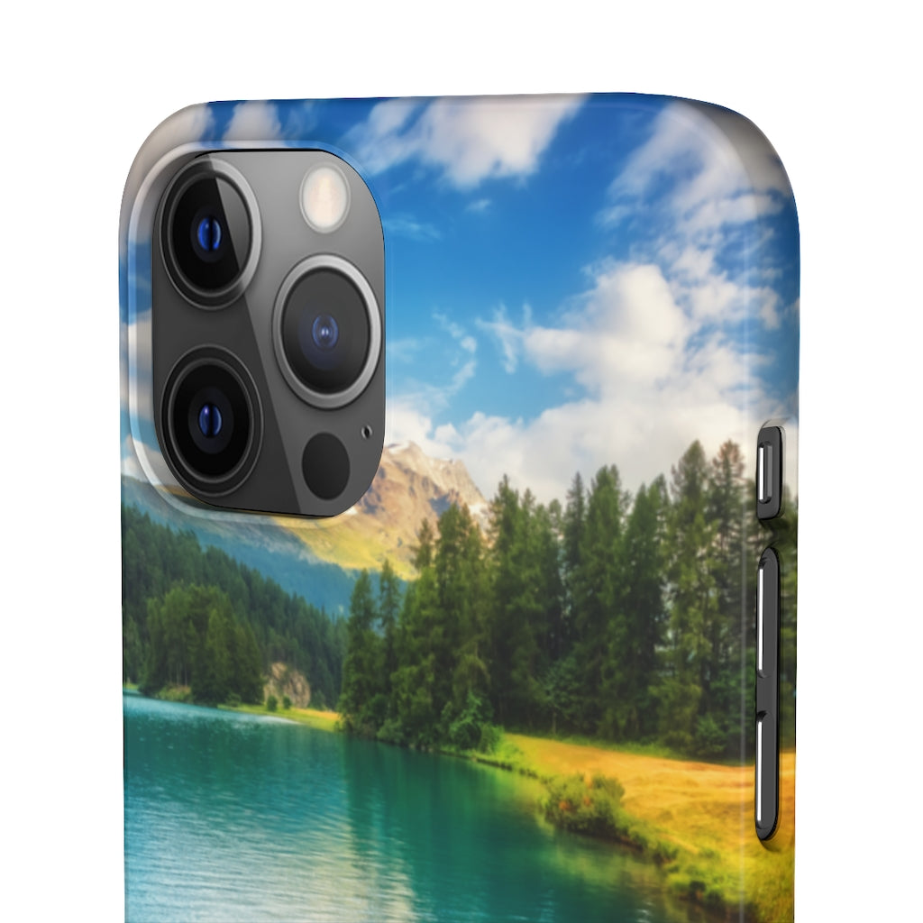 Fantastic Azure Alpine Lake Samsung/iPhone (Slim) iPhone 12 Pro Max Glossy Phone Case