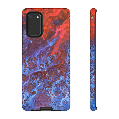 Blue Lava Ink Art Android Case (Protective) Samsung Galaxy S20+ Glossy Phone Case