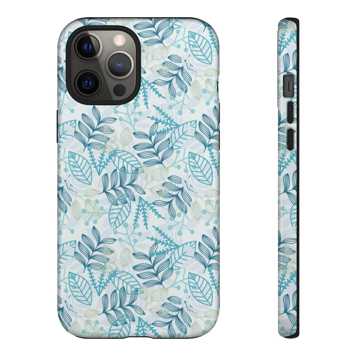 Blue leaf iPhone Case (Protective) iPhone 12 Pro Max Glossy Phone Case