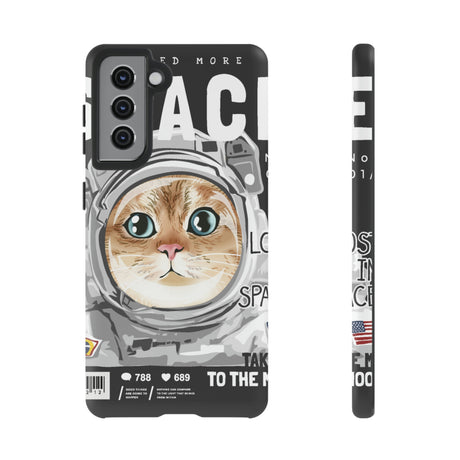 Space Cute Cat Android Case (Protective) Samsung Galaxy S21 Matte Phone Case