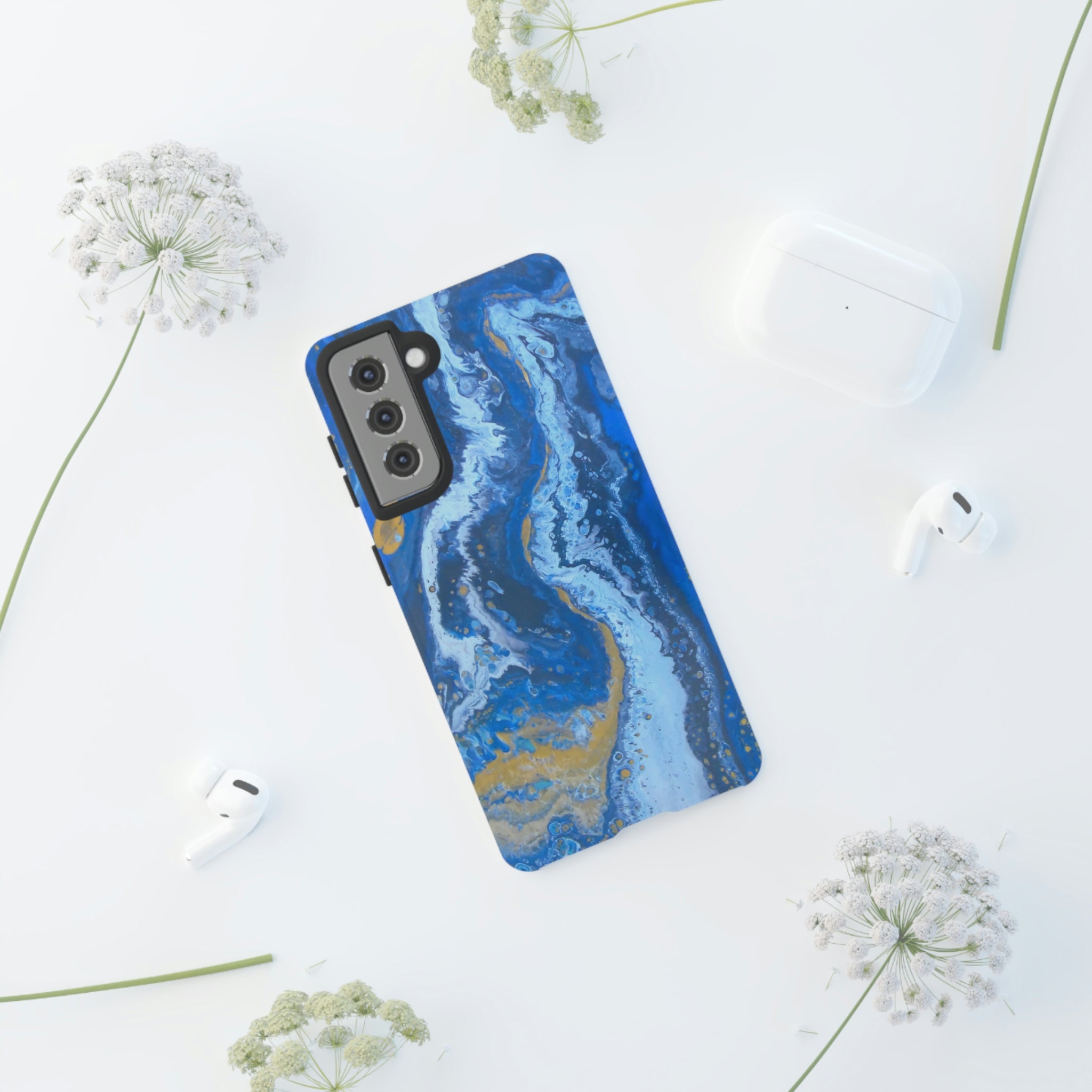 Acrylic Blue Gold Android Case (Protective) Phone Case