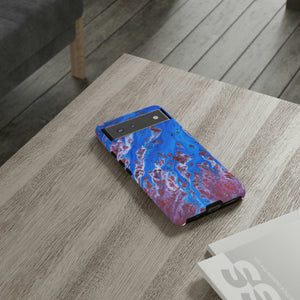 Bright Blue Ink Art Android Case (Protective) Phone Case