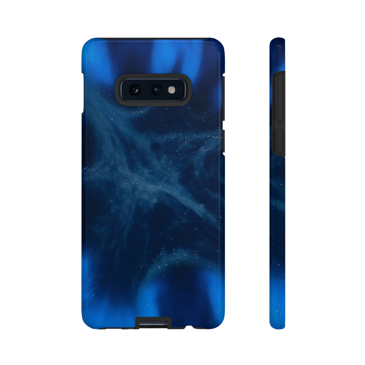 Blue Space Ink Art Android Case (Protective) Samsung Galaxy S10E Glossy Phone Case