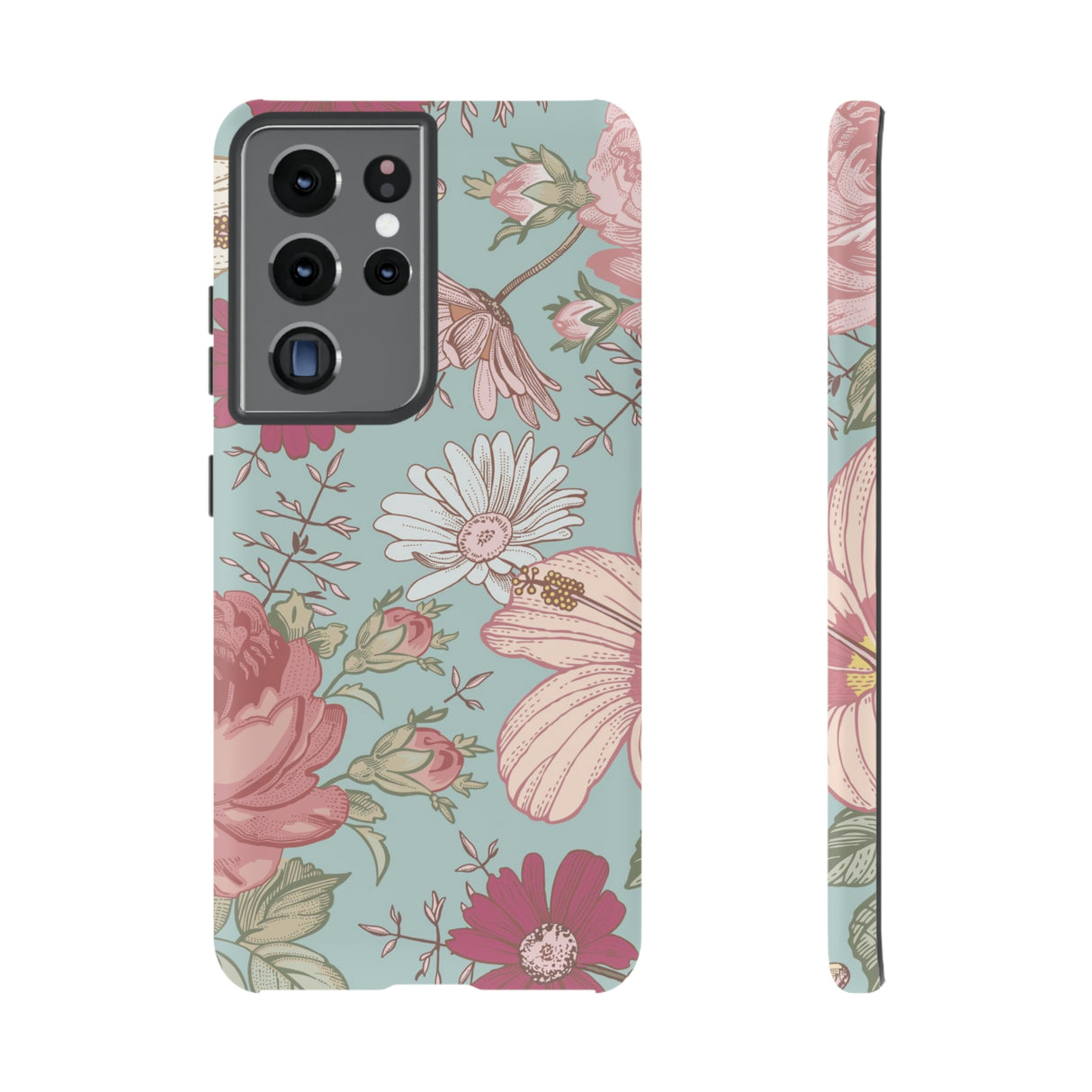 Hibiscus Vintage Flower Samsung Case (Protective) Samsung Galaxy S21 Ultra Matte Phone Case