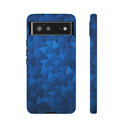 Blue Geometric Android Case (Protective) Google Pixel 6 Matte Phone Case