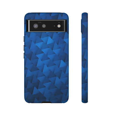 Blue Geometric Android Case (Protective) Google Pixel 6 Matte Phone Case