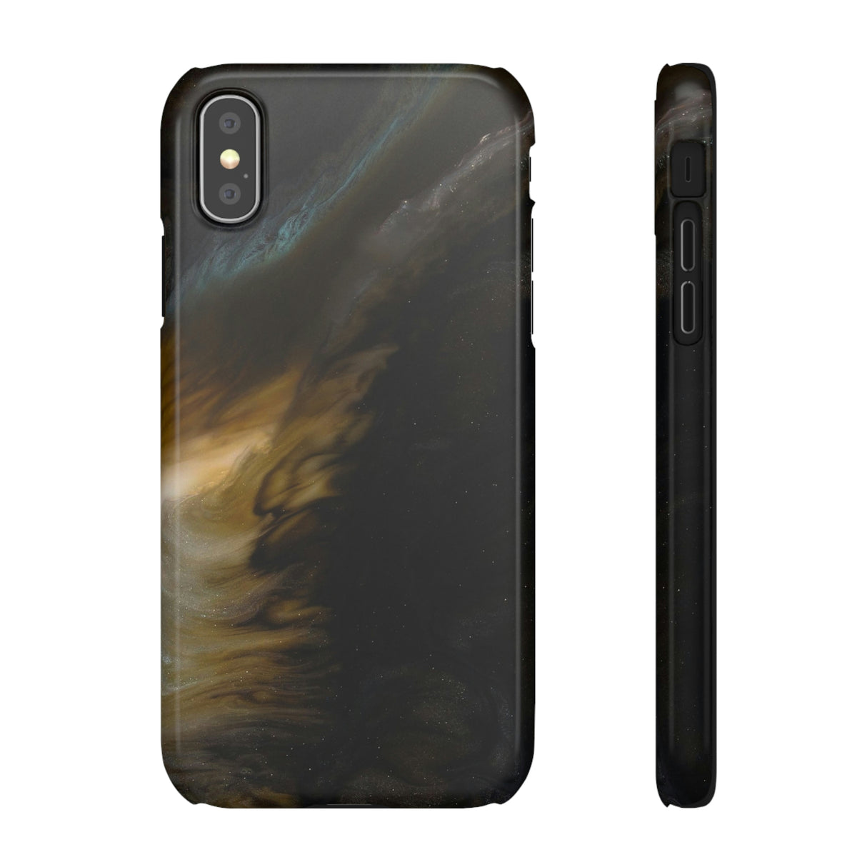 Midnight Shaddow Ink Art iPhone Case (Slim) iPhone XS Glossy Phone Case