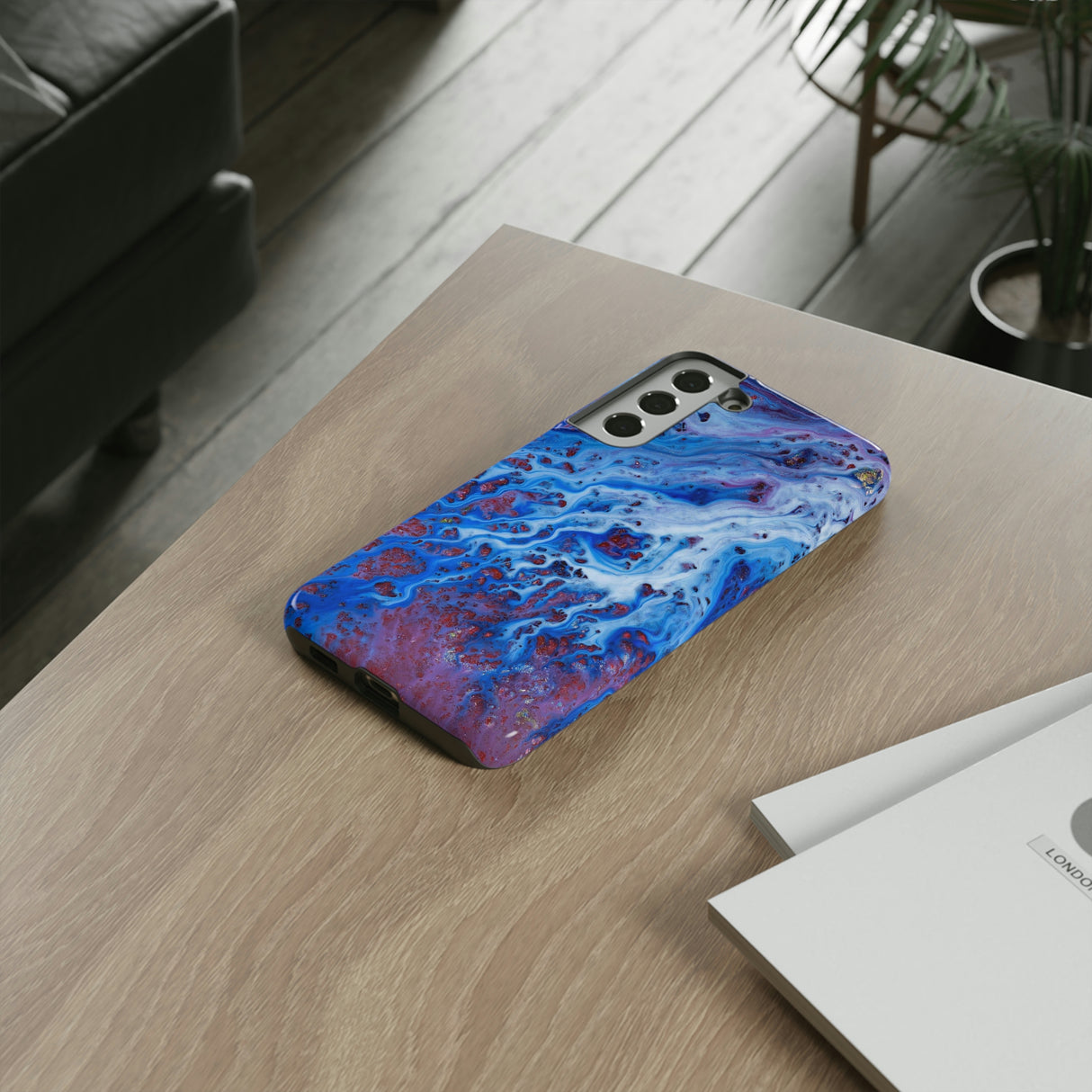 Ice Blue River Ink Art Android Case (Protective) Phone Case