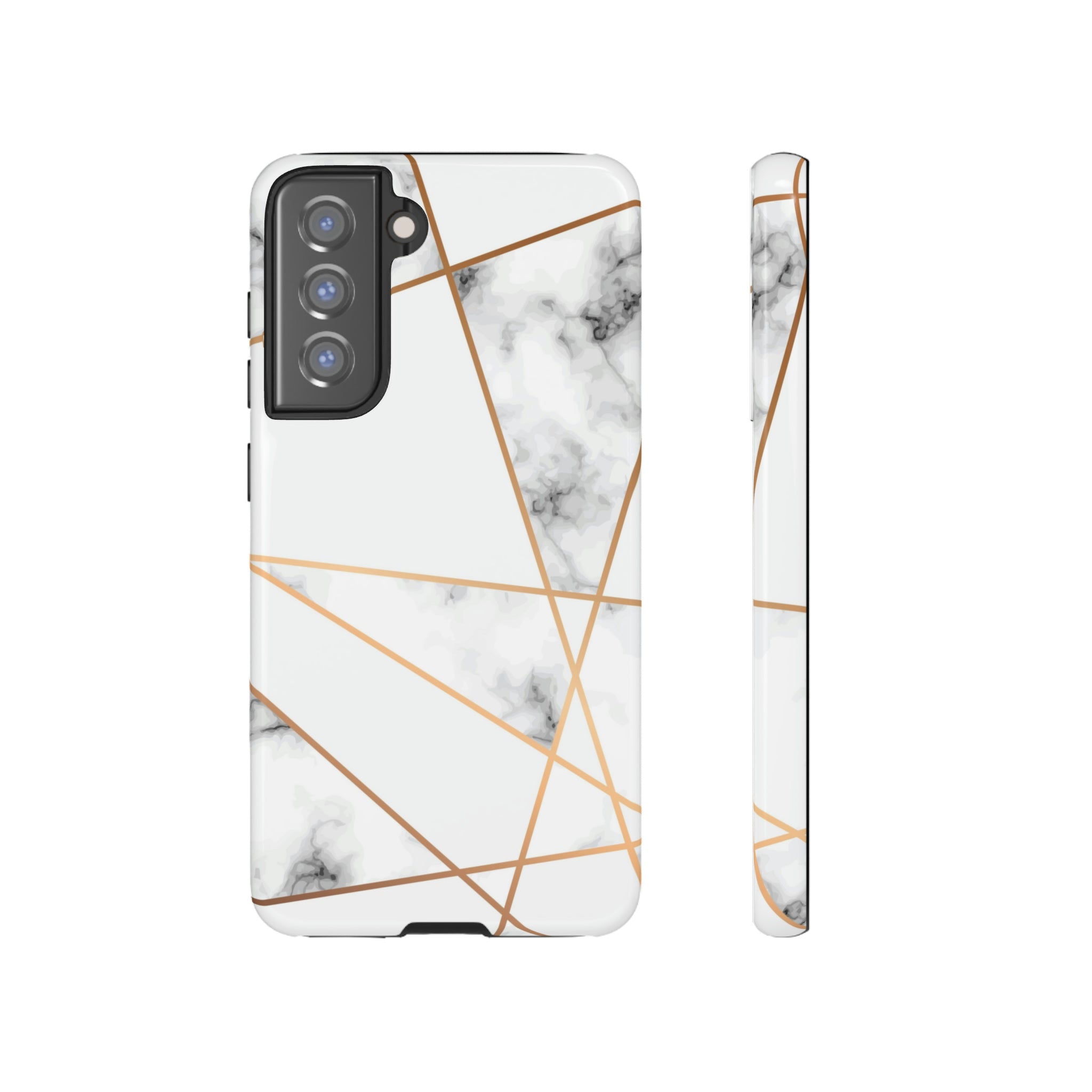 Marble Geometric Android Case (Protective) Samsung Galaxy S21 FE Glossy Phone Case