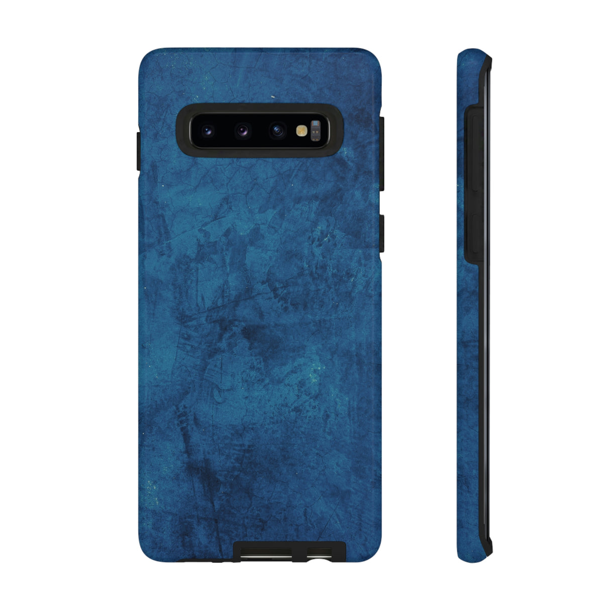 Grunge Navy Blue Android Case (Protective) Samsung Galaxy S10 Glossy Phone Case