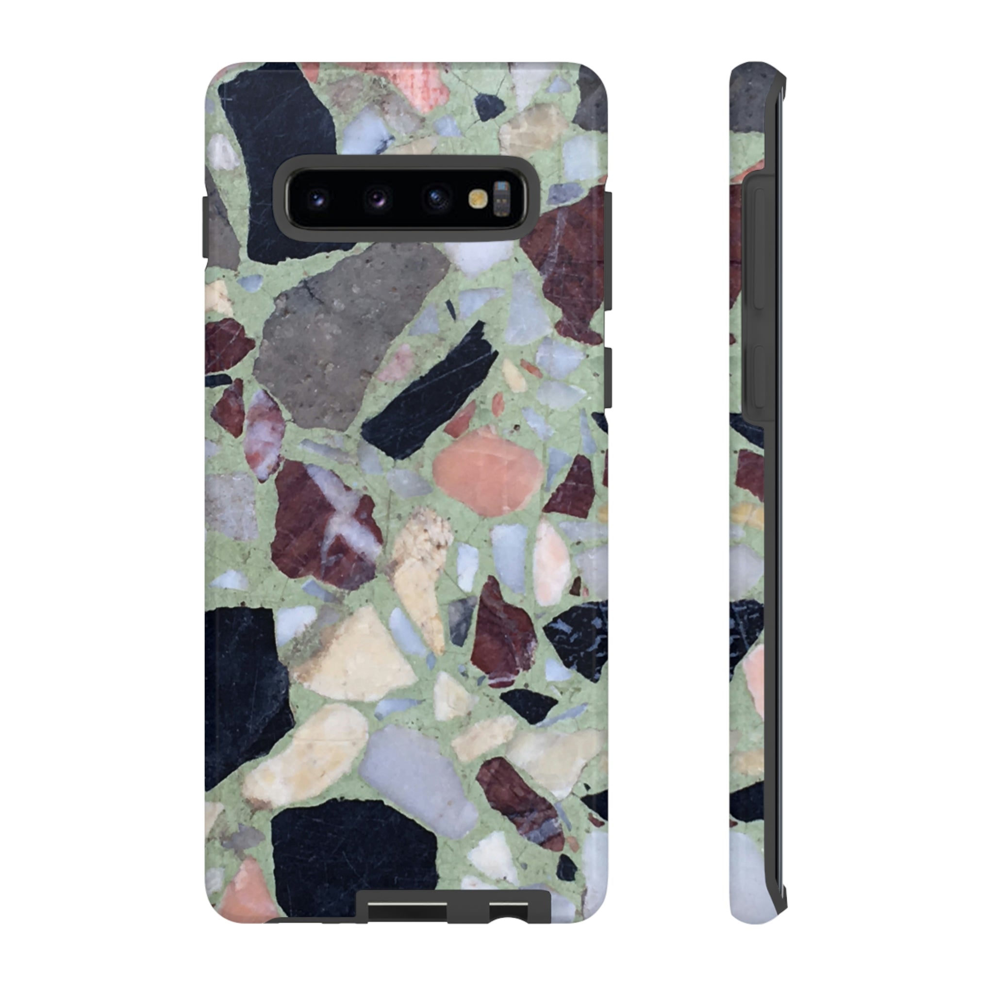 Terrazzo in Green Android Case (Protective) Samsung Galaxy S10 Plus Glossy Phone Case