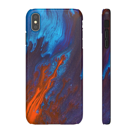 Orange Flame Ink Art iPhone Case (Slim) iPhone XS MAX Glossy Phone Case