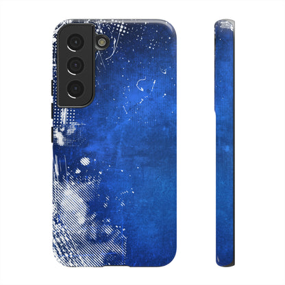 Grunge Blue Android Case (Protective) Samsung Galaxy S22 Glossy Phone Case