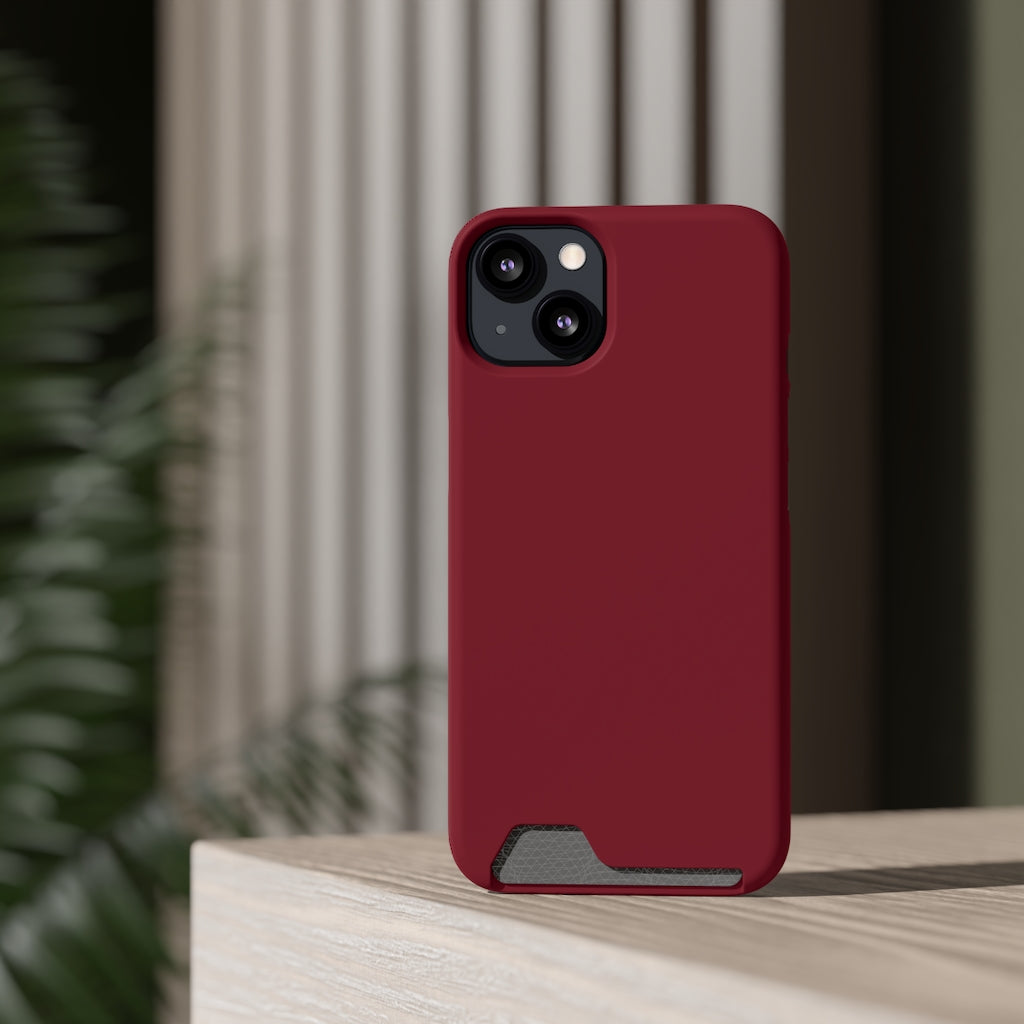 Burgundy iPhone Case (Card) Phone Case