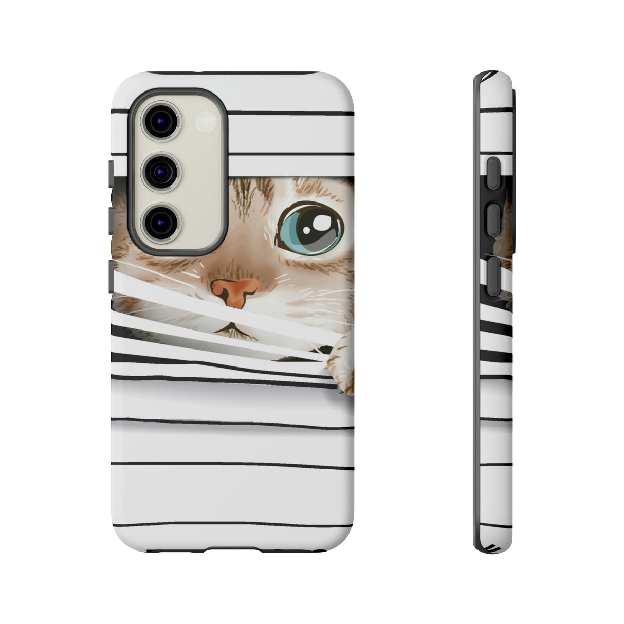 Cute Cat Window Android Case (Protective) Samsung Galaxy S23 Matte Phone Case