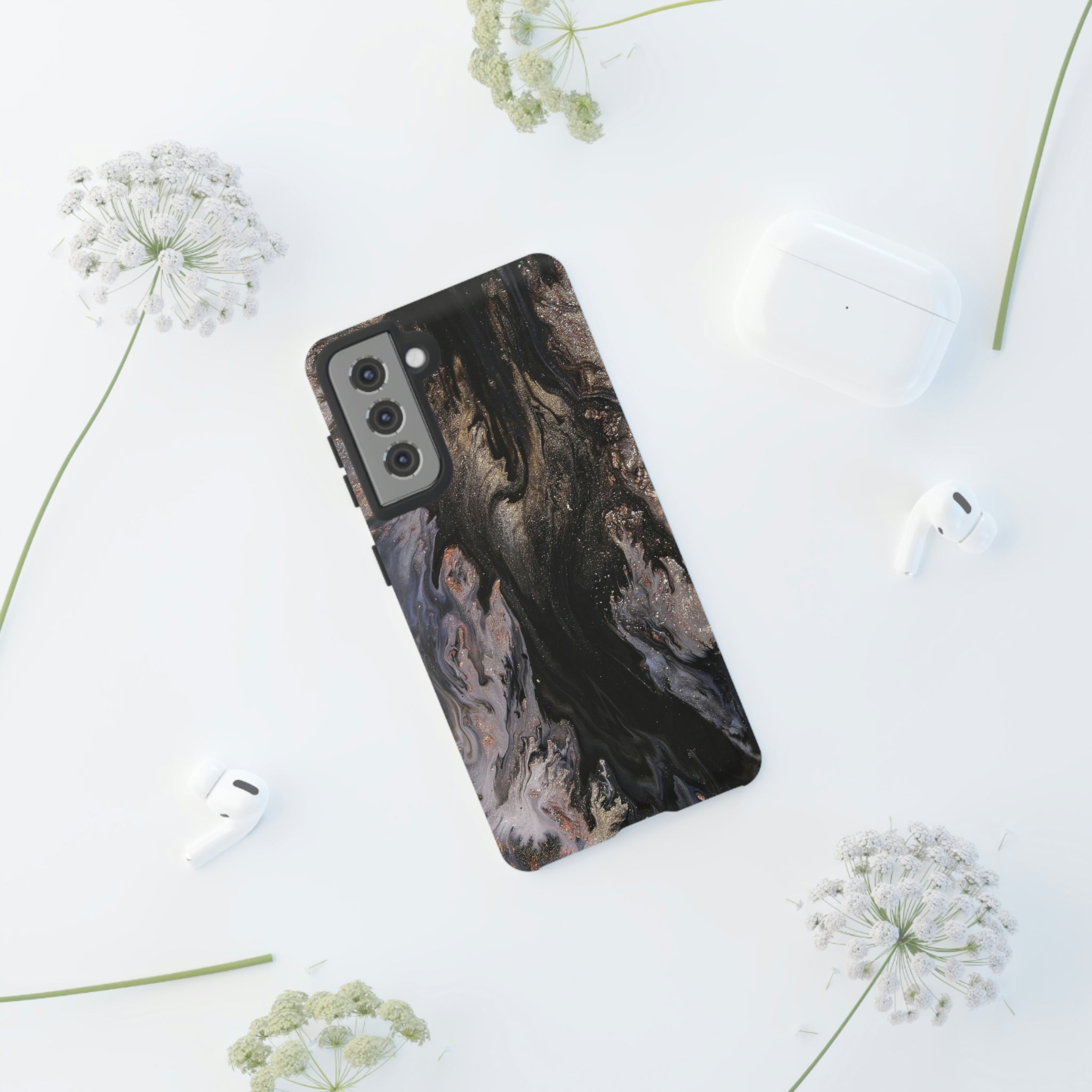 Dark Glitter Ink Art Android Case (Protective) Phone Case