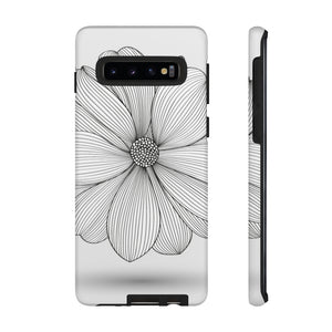 Black n White Dahlia Flower Samsung Case (Protective) Samsung Galaxy S10 Matte Phone Case