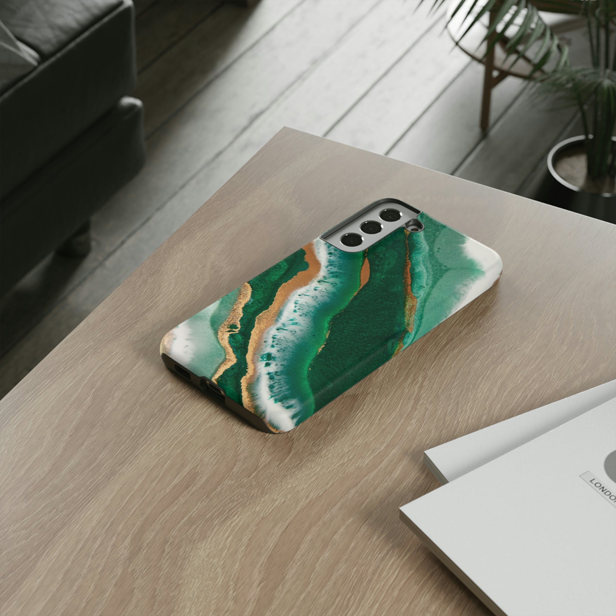 Green & Gold Epoxy Android Case (Protective) Phone Case