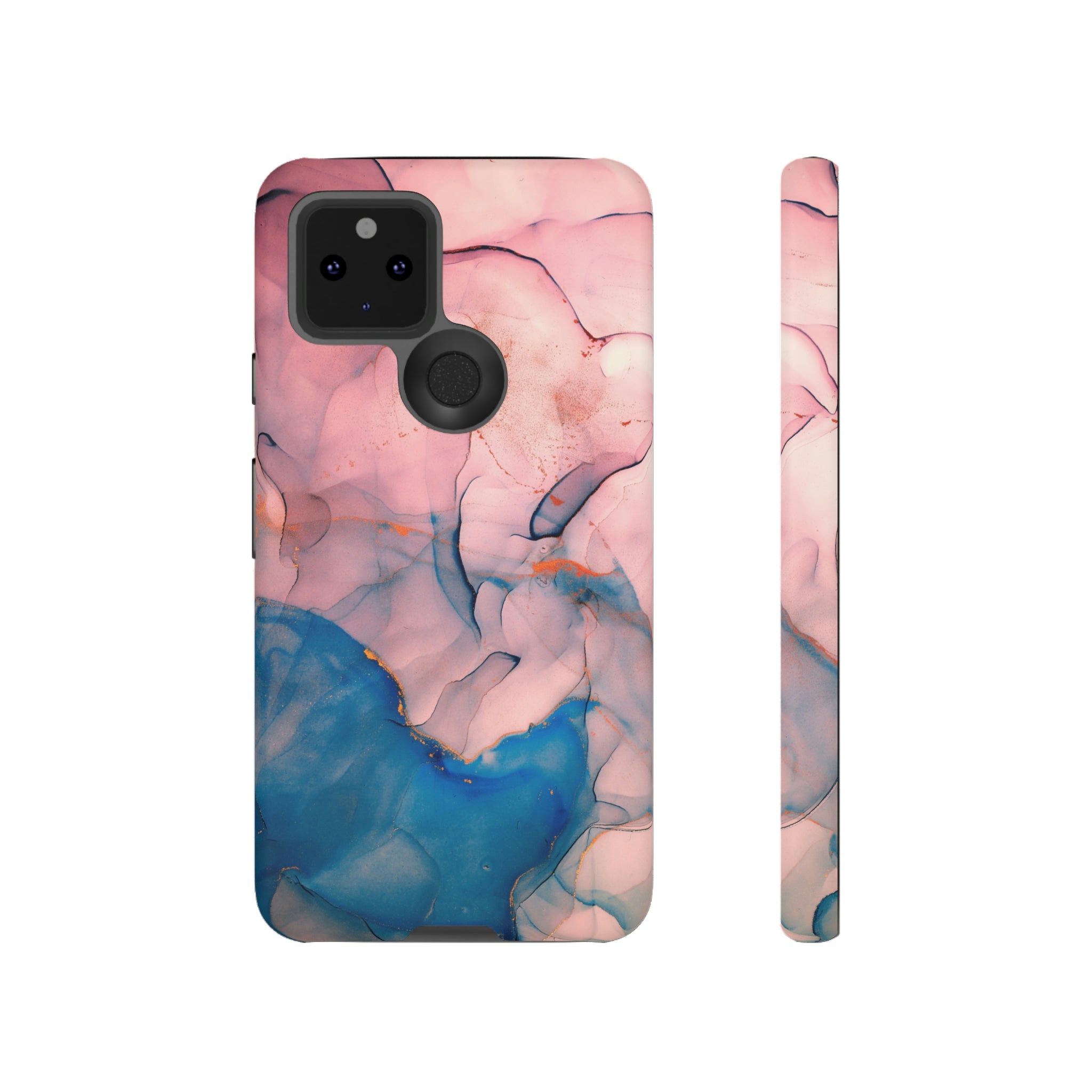 Pink Alcohol ink Marble Android Case (Protective) Google Pixel 5 5G Matte Phone Case