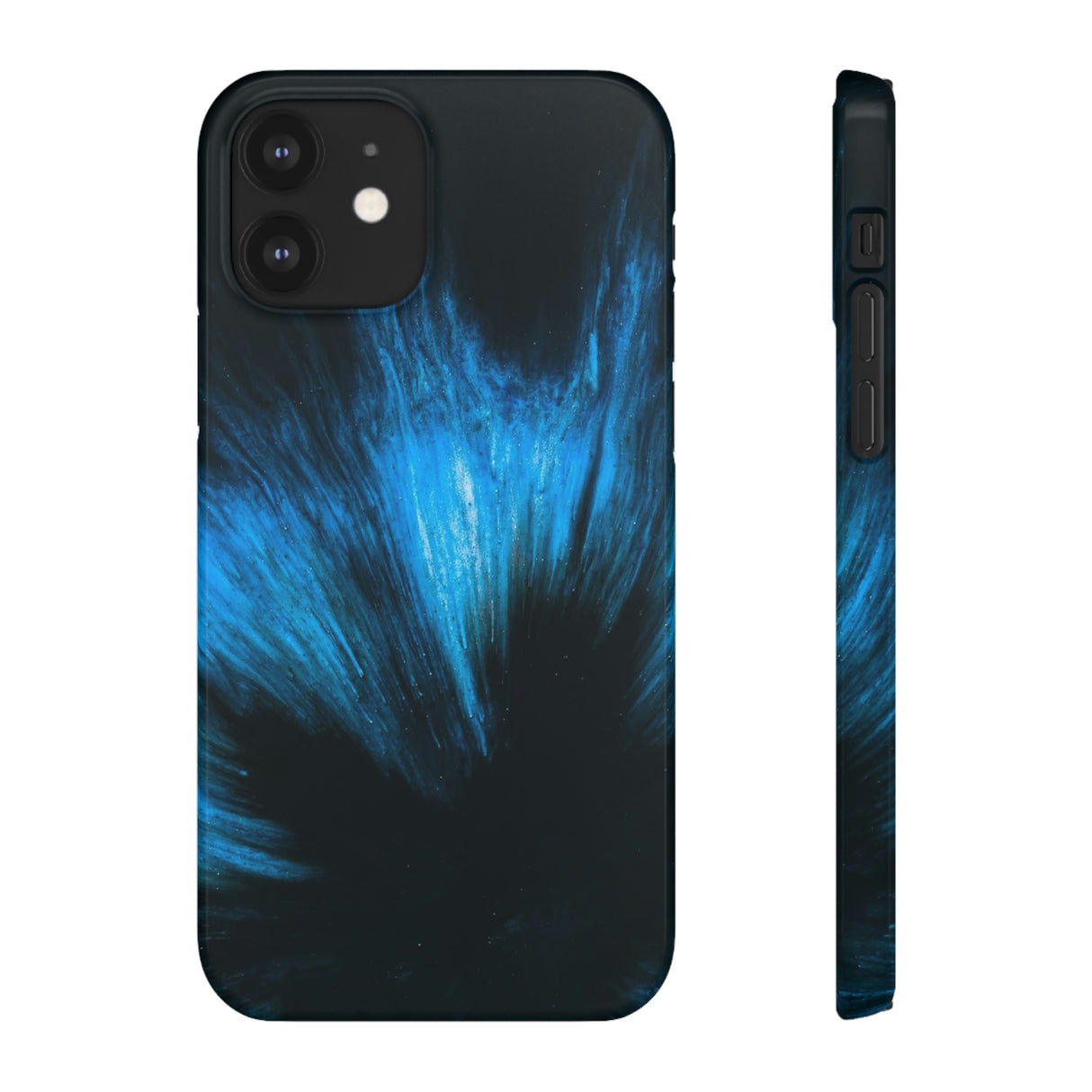 Midnight Shadow Ink Art iPhone Case (Slim) iPhone 12 Glossy Phone Case