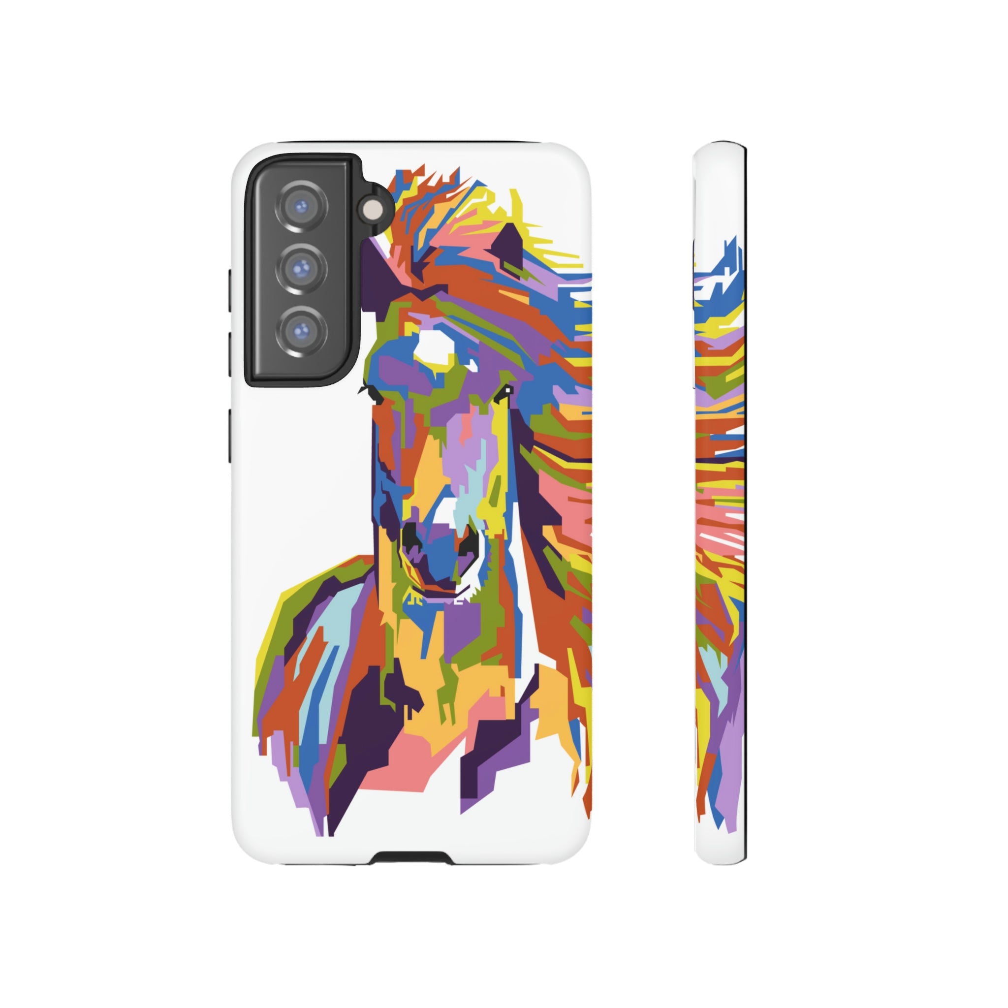 Horse Abstract Art Android Case (Protective) Samsung Galaxy S21 FE Matte Phone Case