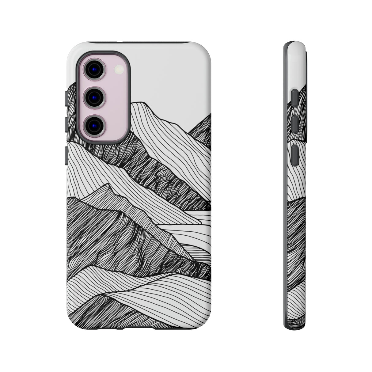 Mountain Line Art Android Case (Protective) Samsung Galaxy S23 Plus Glossy Phone Case